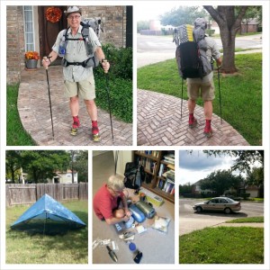 Photogrid before the first backpacking trip